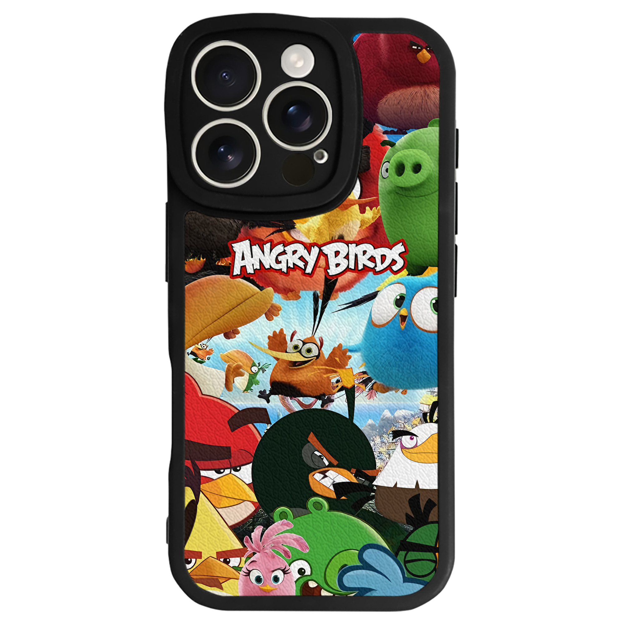 （画像用） Angry Birds アングリーバード 【iPhone 16シリーズ対応】シリコンスマホケース（レザー調） 材質：シリコン